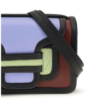 Pierre Hardy Shoulder Bag Alpha Calf Leather Carmine - Blue