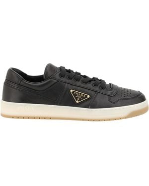 Prada Leather Trainers - Black