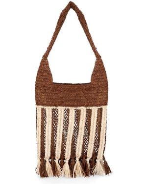 Isabel Marant Shoulder Bag Praia Raffia - Brown