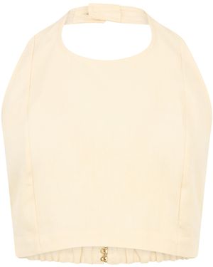 LeKasha Sleeveless Top Jalo Cotton Tops - Natural
