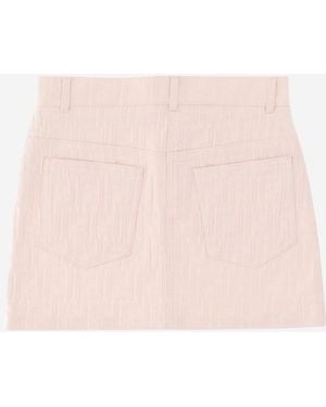 Fendi Stretch Cotton Blend Skirt - Pink