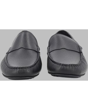 BOSS Noel Leather Loafers Cowhide - Grey