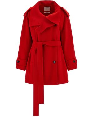 Sportmax Virgin Wool Coat - Red