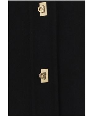 Ferragamo Wool And Cashmere Jacket, Buttons - Black