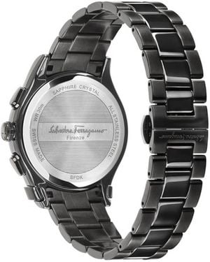 Ferragamo 1898 42Mm Chronograph Watch Bijoux - Black