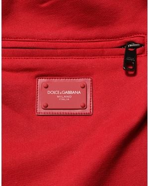 Dolce & Gabbana Dg Logo Cotton Jogger Joggers Trousers Elastane - Red
