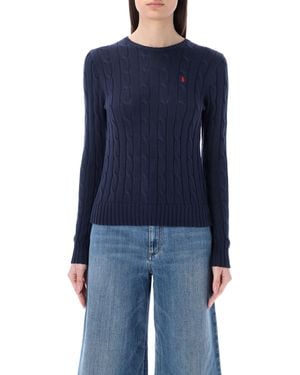 Polo Ralph Lauren Touch Julianna Cable-Knit Sweater Cotton - Blue