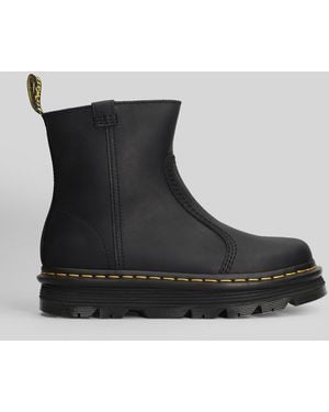Dr. Martens Zebzag Rigger Combat Boots - Black