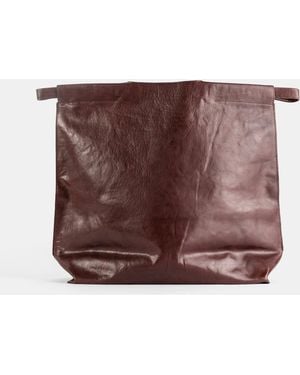 Bea Mombaers Large Leather Shopper Bag Hand - Brown