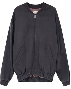 Alysi Lyocell And Linen Bomber - Blue