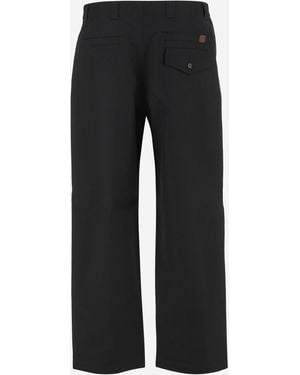 Gucci Cotton Pants With Web Detail - Black