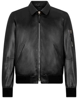Tom Ford Leather Outerwear - Black