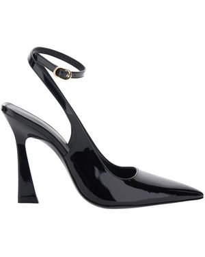 Stuart Weitzman Strap Pump Vinnie 100 Leather - Black