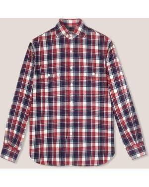 Doppiaa Aantero Flannel Checked Shirt - Red