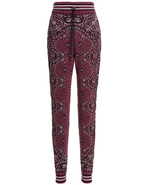 Amiri Amiri Bandana-Patterned Cotton Joggers - Purple