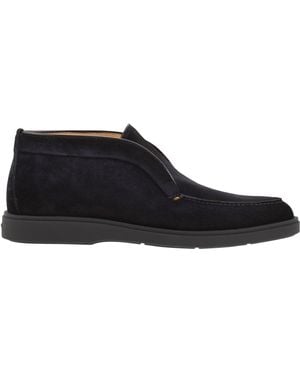 Santoni Suede Leather Desert Boot - White