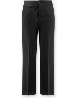 Hevò Torre Chianca Linen And Viscose Pants - Black