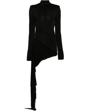 David Koma Asymmetric Jersey Dress - Black