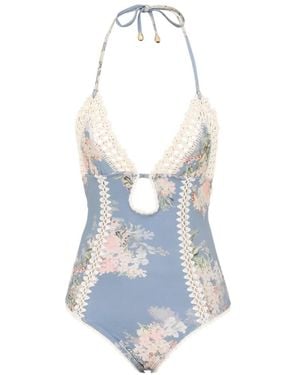 Zimmermann "Cascadian" One-Piece Swimsuit - White