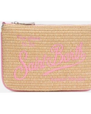 MC2 Saint Barth Parisienne Straw Mini Pouch Bag Pochette - Natural