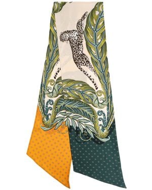 Ferragamo Silk Scarf With Print - Yellow