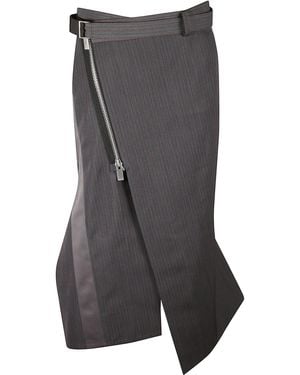 Sacai Striped Skirt - Grey