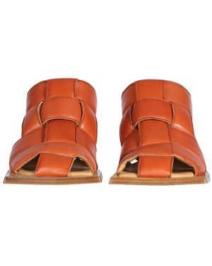 Miista Mayte Brick Sandals Leather - Orange