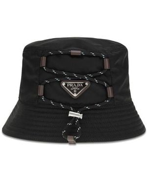 Prada Recycled Polyamide Bucket Hat - Black