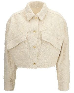 Brunello Cucinelli Beige Cotton Denim Jacket - Natural