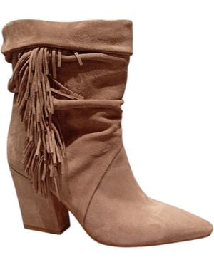 Mimmu Frange Camoscio Suede - Brown