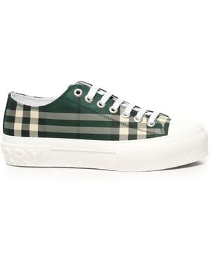 Burberry Check Trainers - Green
