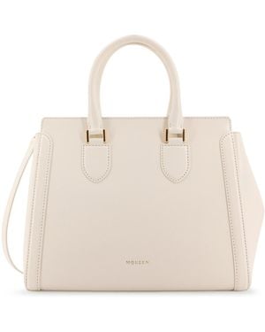 McQueen Birdee Large Leather Shoulder Bag - Natural