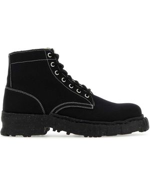 Maison Mihara Yasuhiro Miharayasuhiro Canvas Ankle Boots - Black