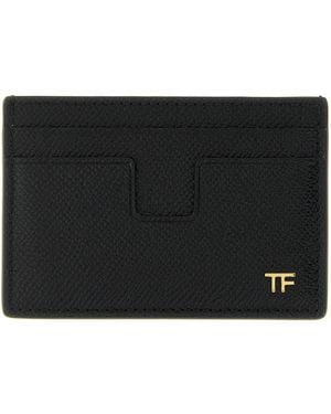 Tom Ford Textured Leather Card Case - Black