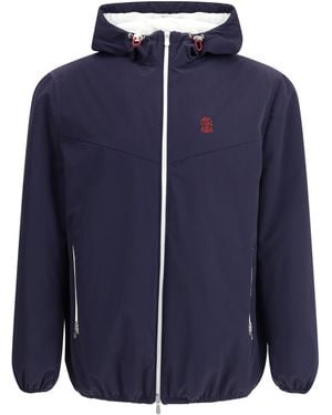 Brunello Cucinelli Hooded Jacket - Blue