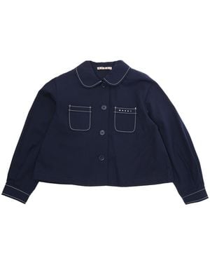 Marni Jacket Classic Collar Cotton Blazers - Blue
