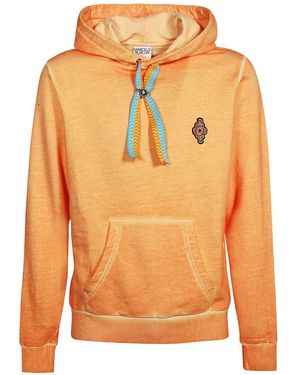 Marcelo Burlon Cotton Hoodie - Orange