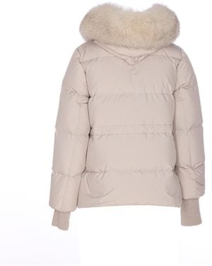 Moorer Coats Polyester - Natural