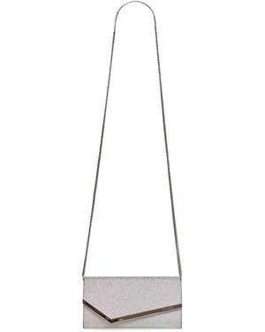 Jimmy Choo Emmie Chain Clutch Bag - White