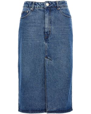 Ami Paris Denim Skirt - Blue