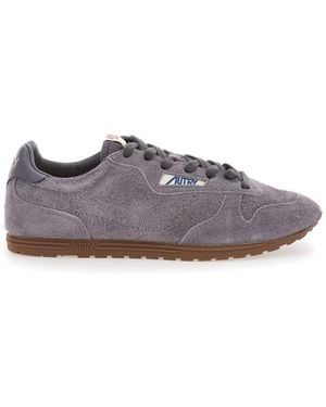 Autry Windspin Low Trainer With Logo On The Side And On The Heel - Purple