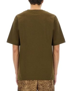 Dries Van Noten Cotton T-Shirt T-Shirts - Green