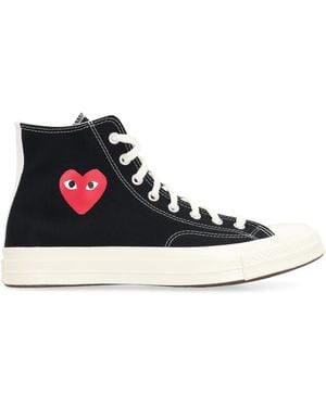 COMME DES GARÇONS PLAY Converse X Chuck 70 High-Top Sneakers Cotton Sneakers - White