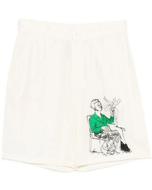 Kidsuper Tailored Shorts Cream Tencel - White