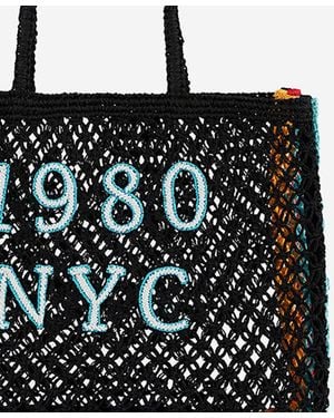 Wild Shopping Bag Ulyss Raffia Tote - Black