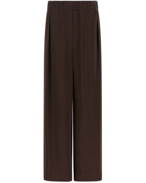 Jil Sander Fluid Viscose Pants - Brown