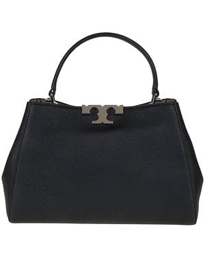 Tory Burch Eleanor Pebbled Medium Satchel - Black
