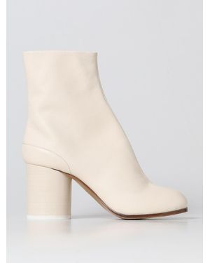 Maison Margiela Flat Ankle Boots - Natural