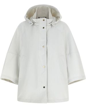 Moorer Water-Repellent Technical Fabric Raincoat - Grey