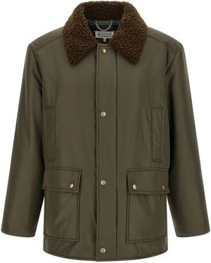 Maison Margiela Shearling Collar Parka - Green